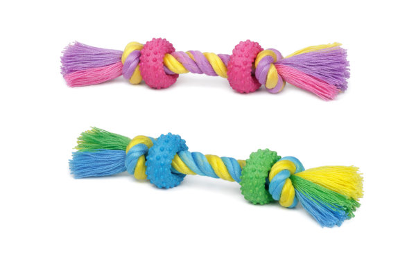 Nobby Rope Toy, Seil mit Vollgummi für Welpen 1, Zufallsartikel, 1St.