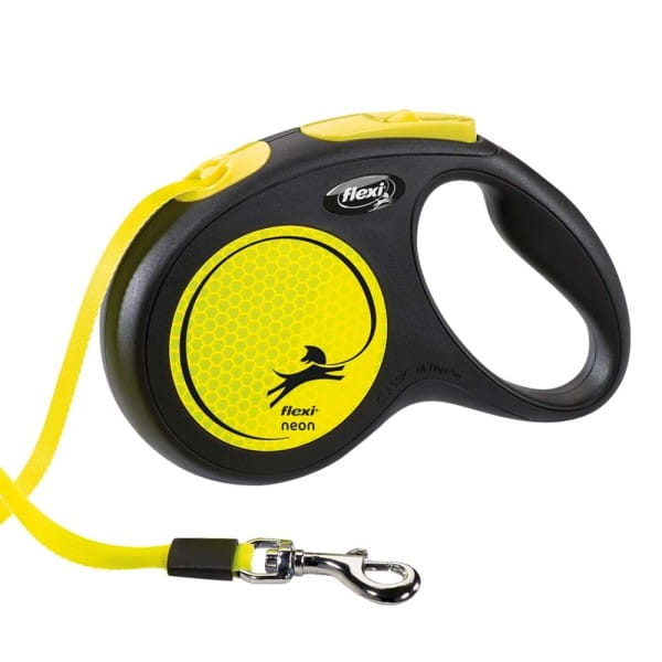 Flexi NEW NEON M, Gurt 5m, neon-gelb