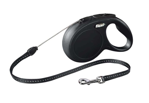 Flexi NEW CLASSIC S, Seil 8m, schwarz