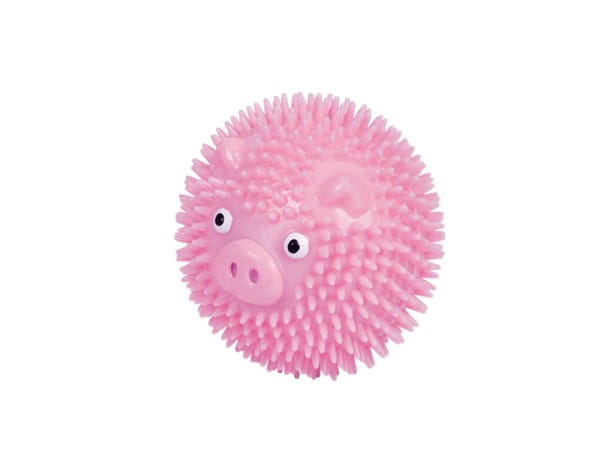 TPR Noppen Ball "Pig", pink, 6,5cm
