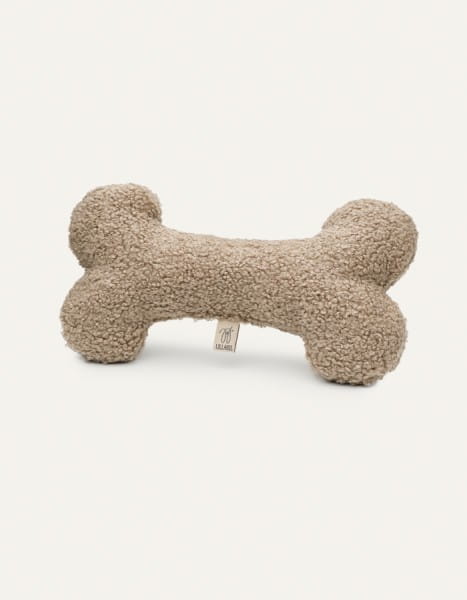 Lillabel Plüsch-Knochen-Spielzeug Fetch Eco Bouclé, beige
